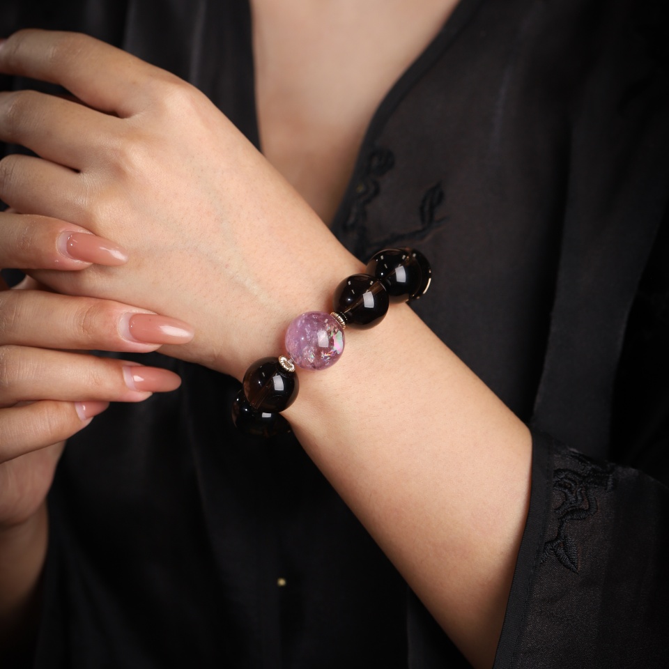 【礼】扎根落地丨天然茶晶 手串