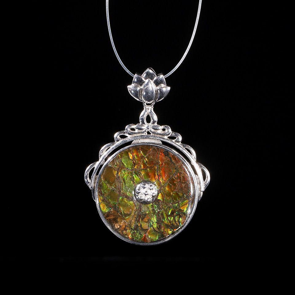 炫彩圆满丨斑彩石平安扣 金红