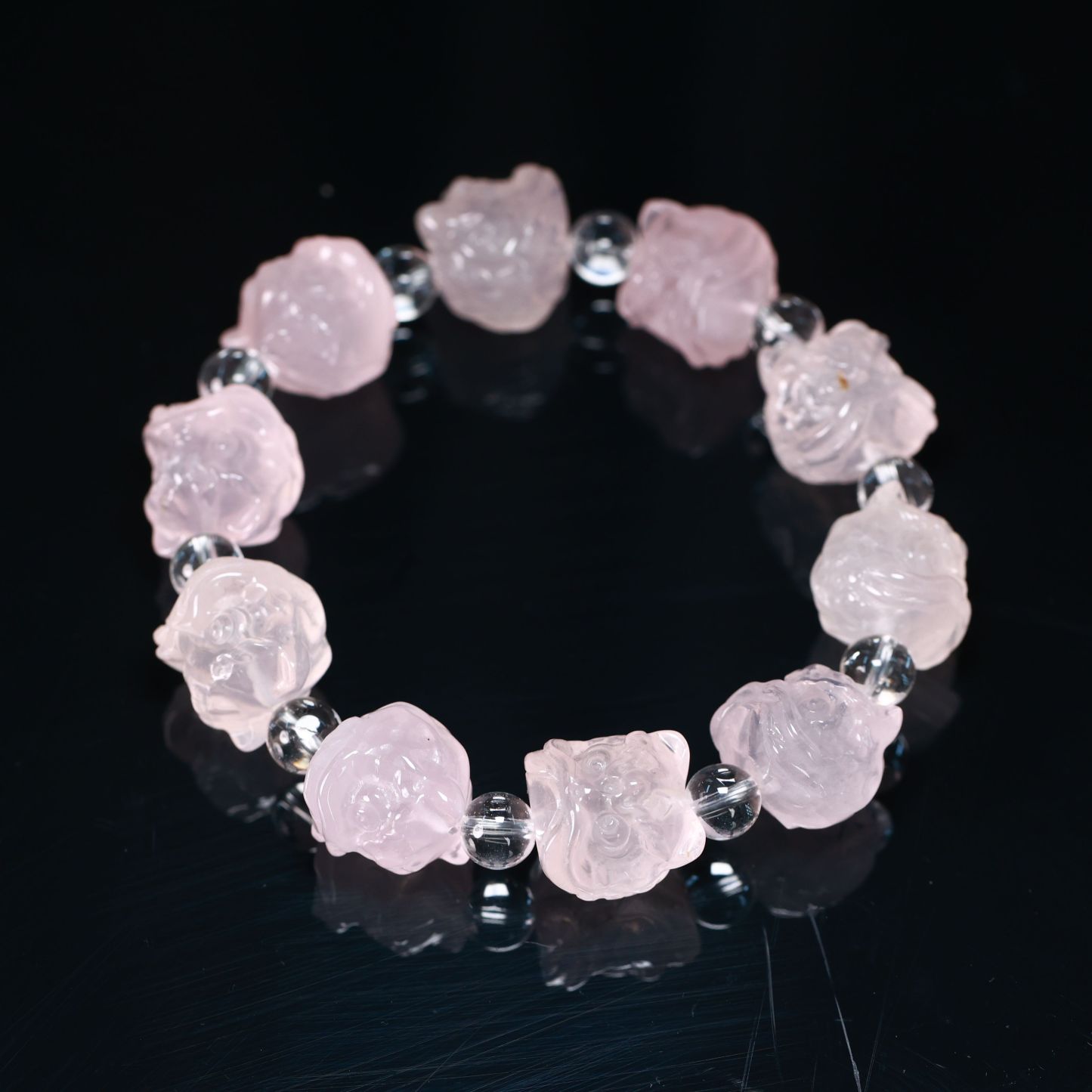 【爱】狮子之心 | 粉晶醒狮 手串