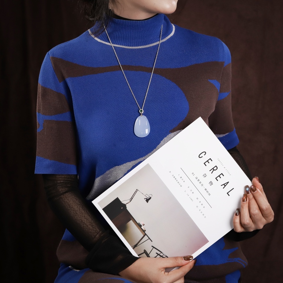 温润怡人丨蓝玉髓吊坠