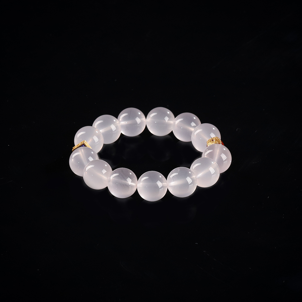 温润入心丨六芒星 奶白晶 设计款手串
