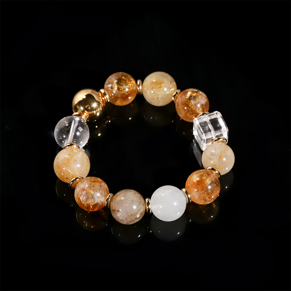 显化聚宝丨金发晶设计款 手串