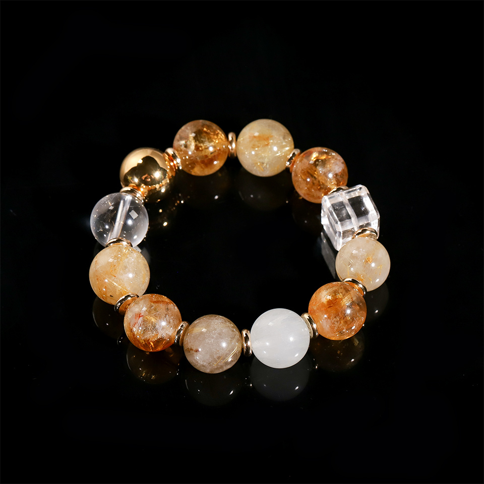 显化聚宝丨金发晶设计款 手串