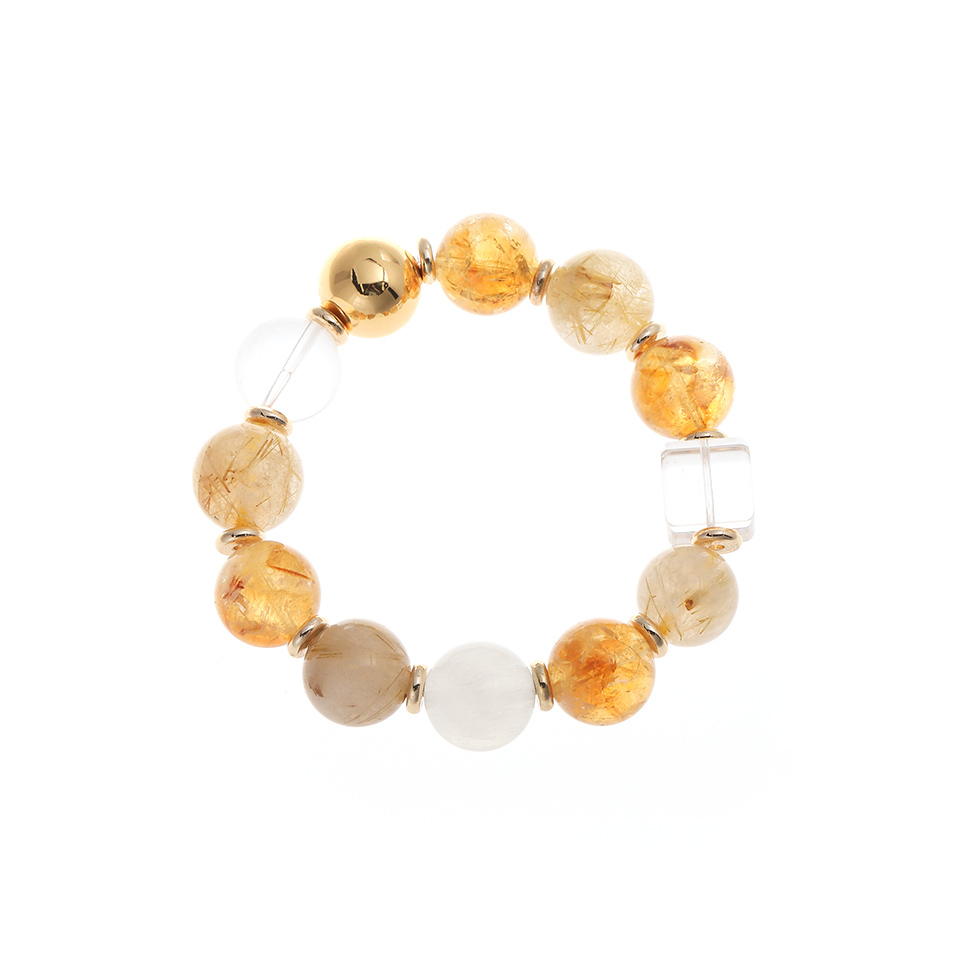 显化聚宝丨金发晶设计款 手串