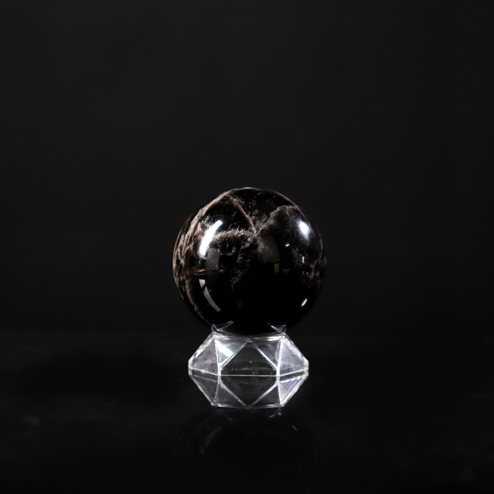 暗夜星光丨黑水晶球 摆件