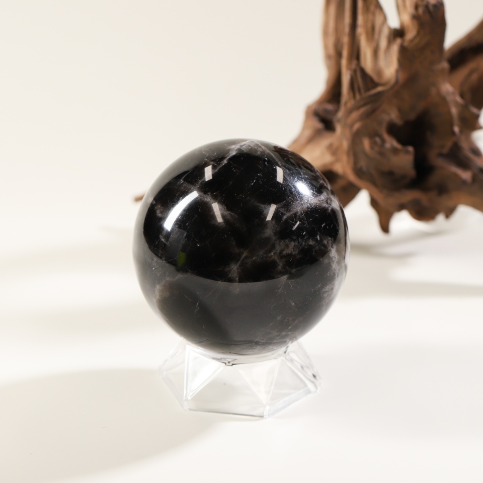 暗夜星光丨黑水晶球 摆件