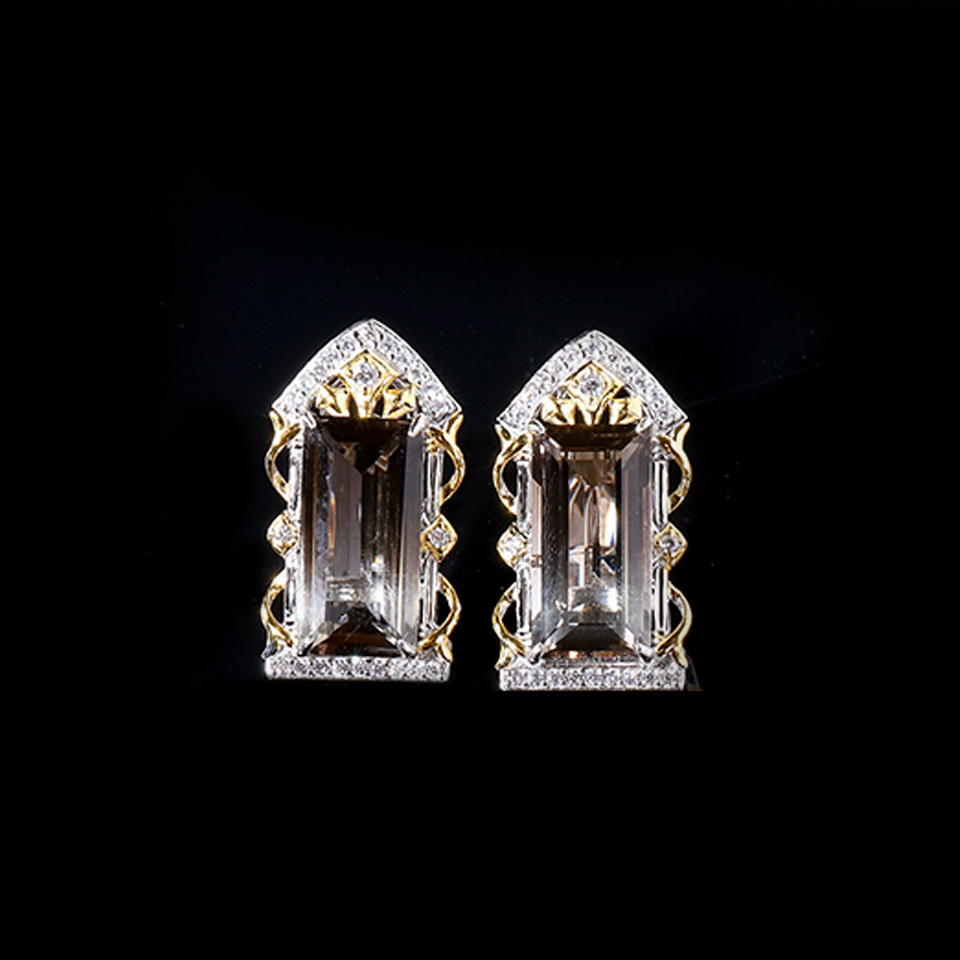 珠宝级水晶-全球独家太极双晶耳环