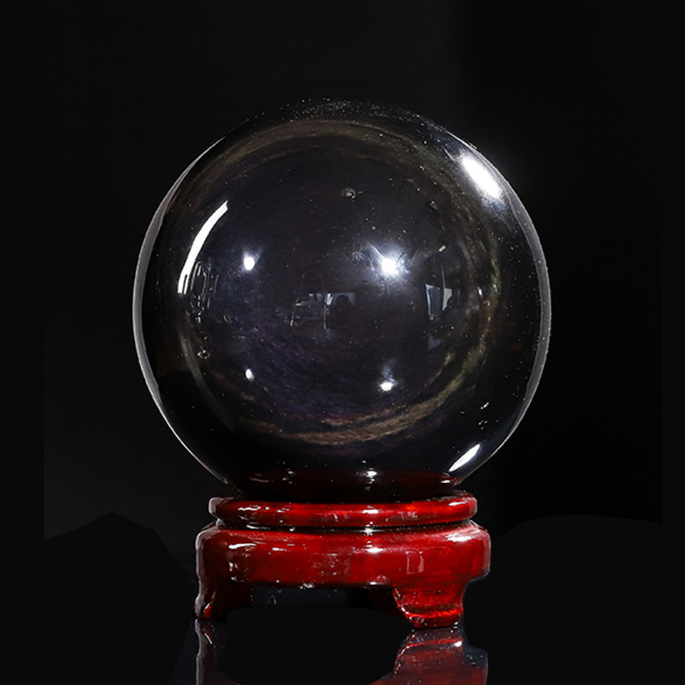 【家】双环辉映丨彩曜石球