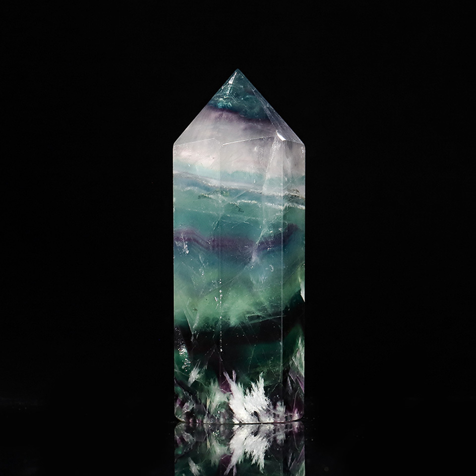 千层幻彩·天才石｜萤石柱 摆件