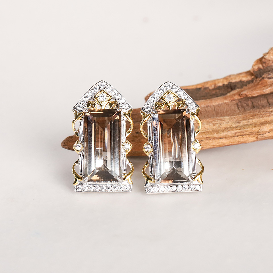 珠宝级水晶-全球独家太极双晶耳环