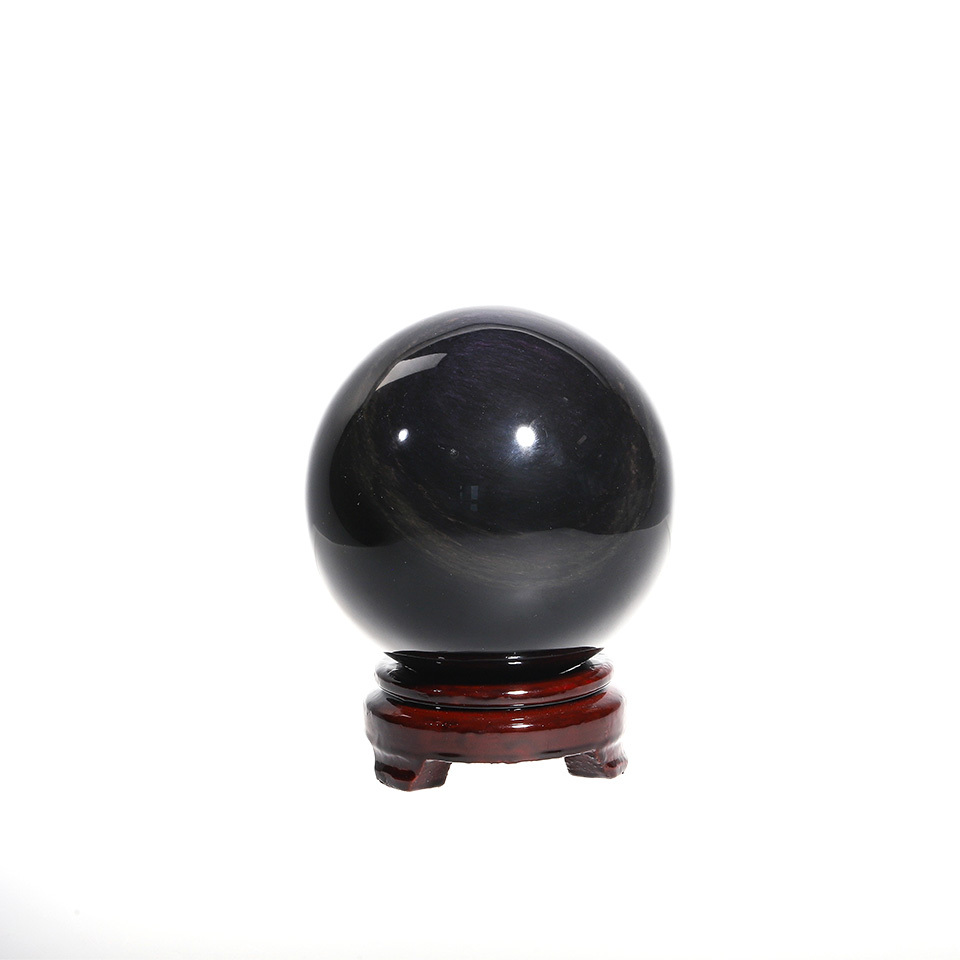 【家】双环辉映丨彩曜石球