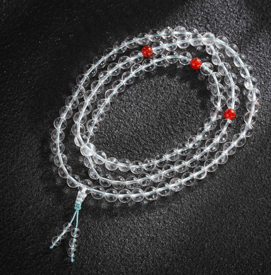 白水晶佛珠8-9mm【直播T】预售14天