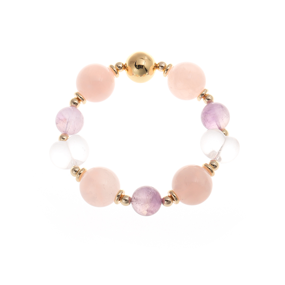 浪漫绮梦丨粉紫晶桃心设计款 手串