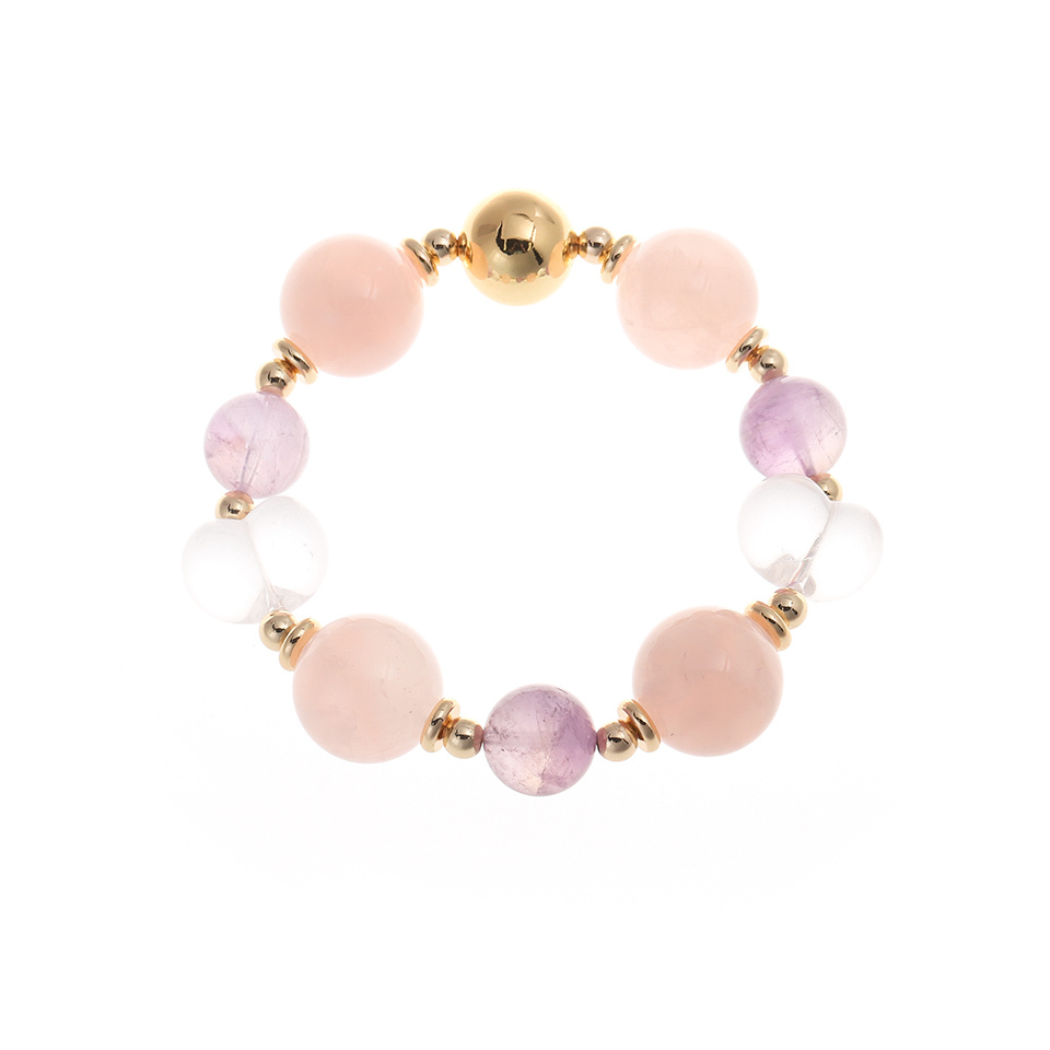 浪漫绮梦丨粉紫晶桃心设计款 手串