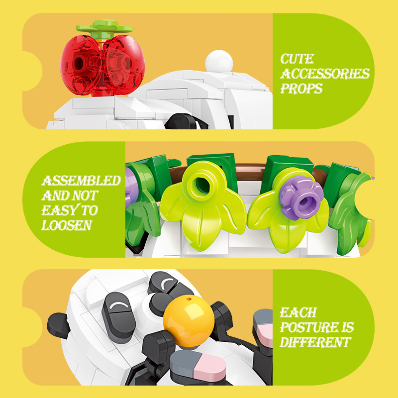 The Six Panda Toy Sets-marstoy
