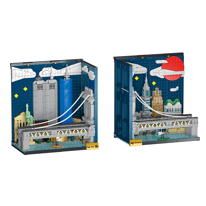 The Manhattan Skyline Bookends-marstoy
