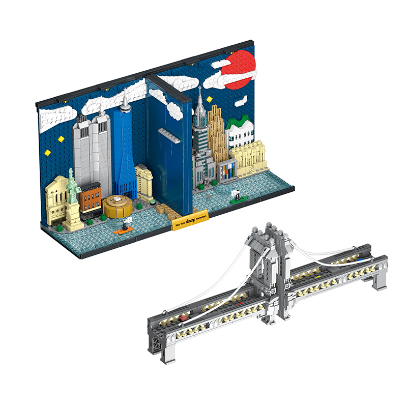 The Manhattan Skyline Bookends-marstoy