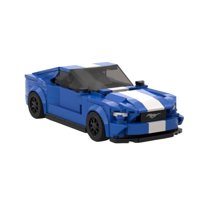 Moc The Ford Mustang - Blue-marstoy