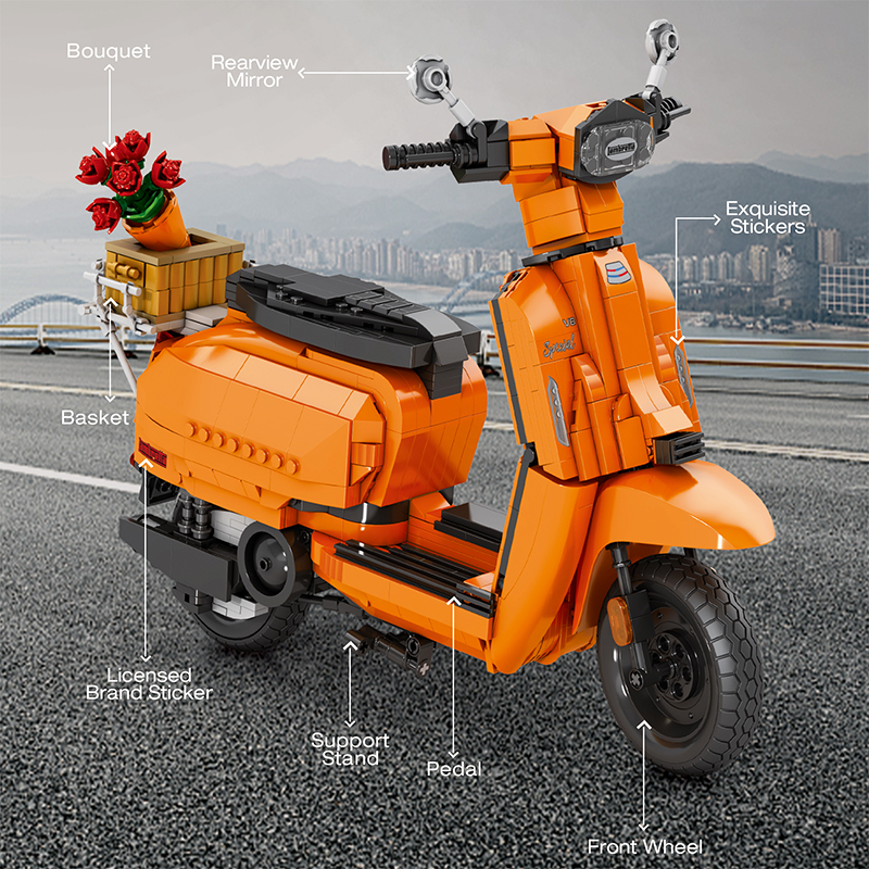 The Retro Scooter Orange-marstoy