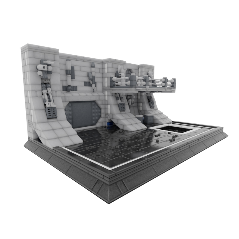 Moc The Imperial Hangar Minifigures Display-marstoy