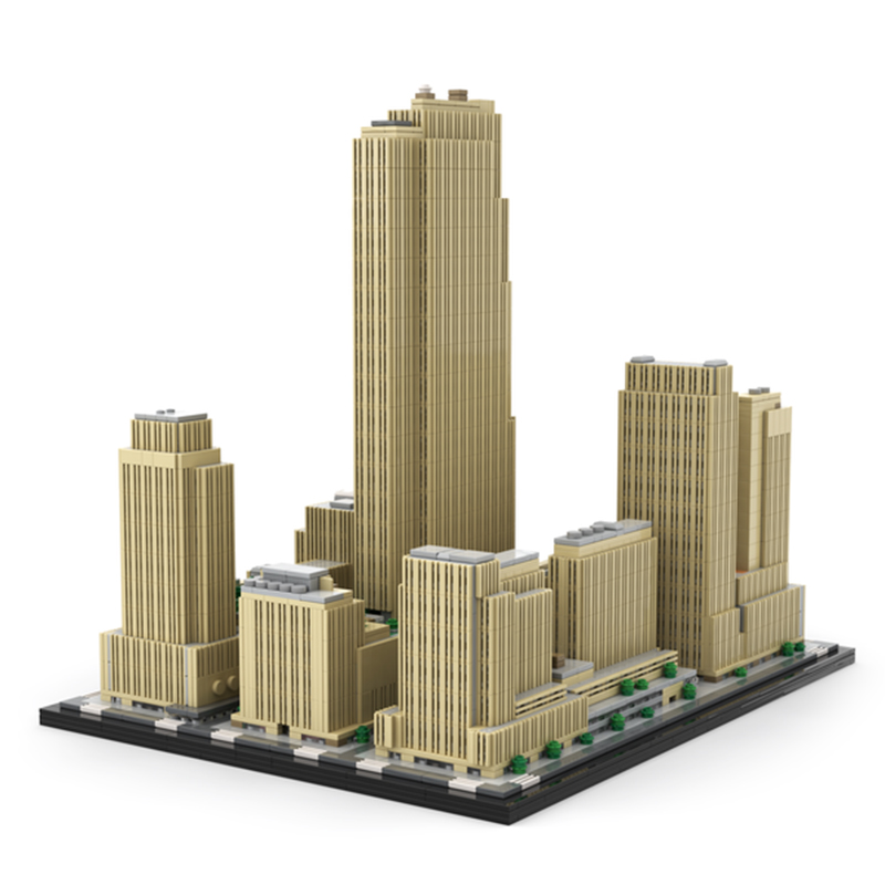 Moc The Rockefeller Center 1:800 Scale-marstoy