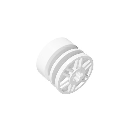 Wheel 18mm D. x 14mm with Axle Hole Fake Bolts and Shallow Spokes-marstoy