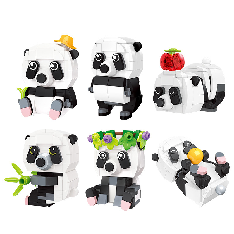 The Six Panda Toy Sets-marstoy