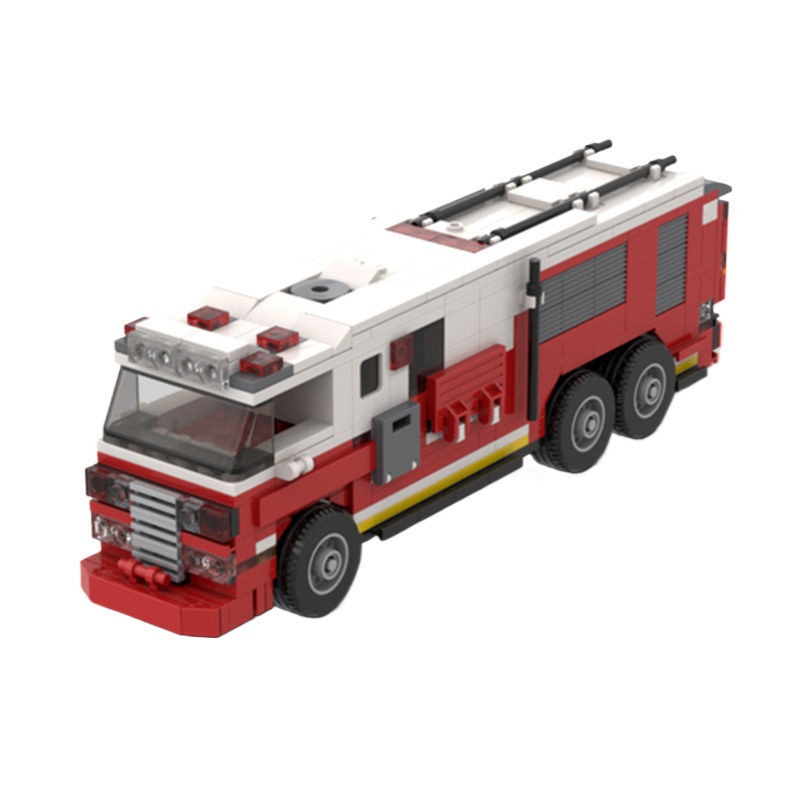 Moc The Firetruck Rescue Squad Style-marstoy