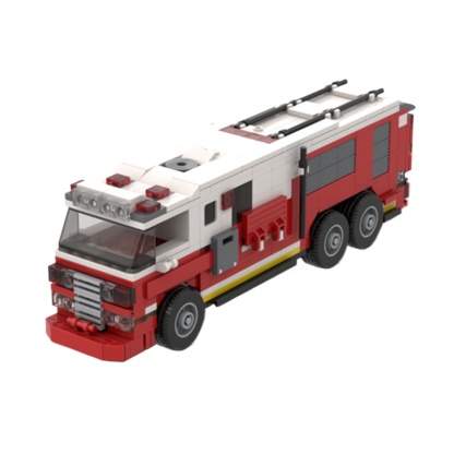 Moc The Firetruck Rescue Squad Style-marstoy