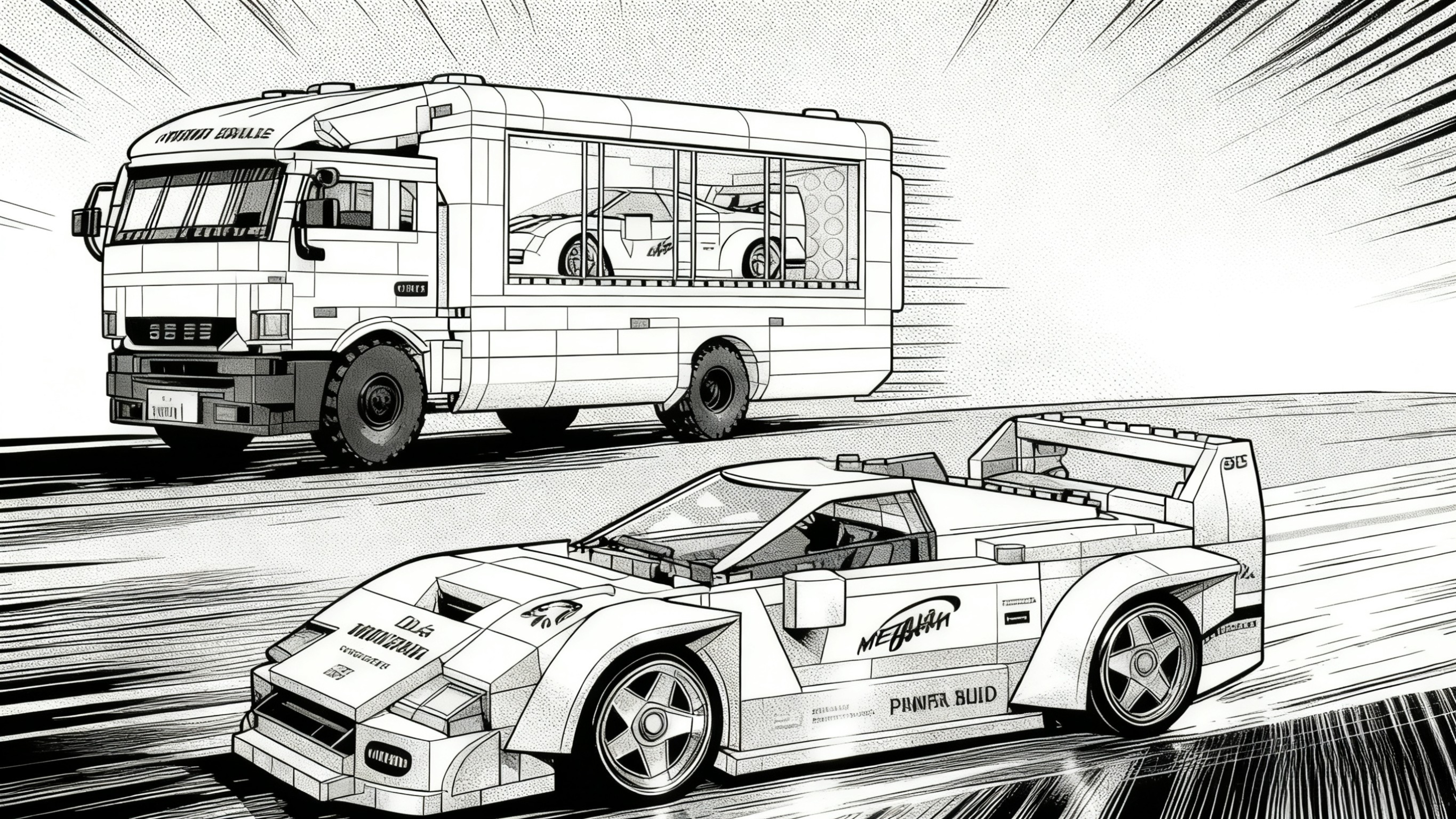 When the F40 meets a transport vehicle...this is the ultimate 'mobile showcase'-marstoy