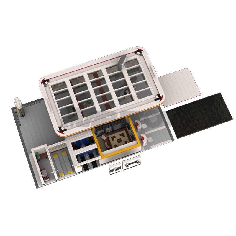 Moc The Shell gas station-marstoy