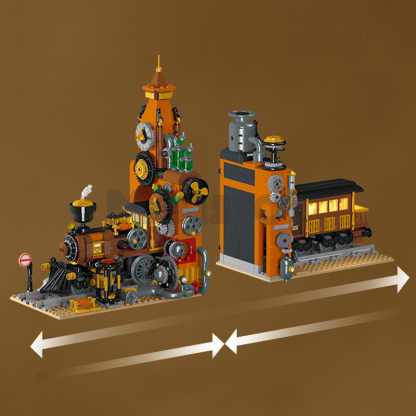 The Steampunk Train Bookend-marstoy