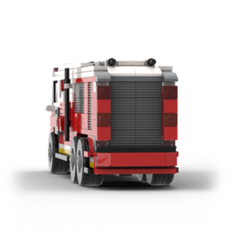 Moc The Firetruck Rescue Squad Style-marstoy