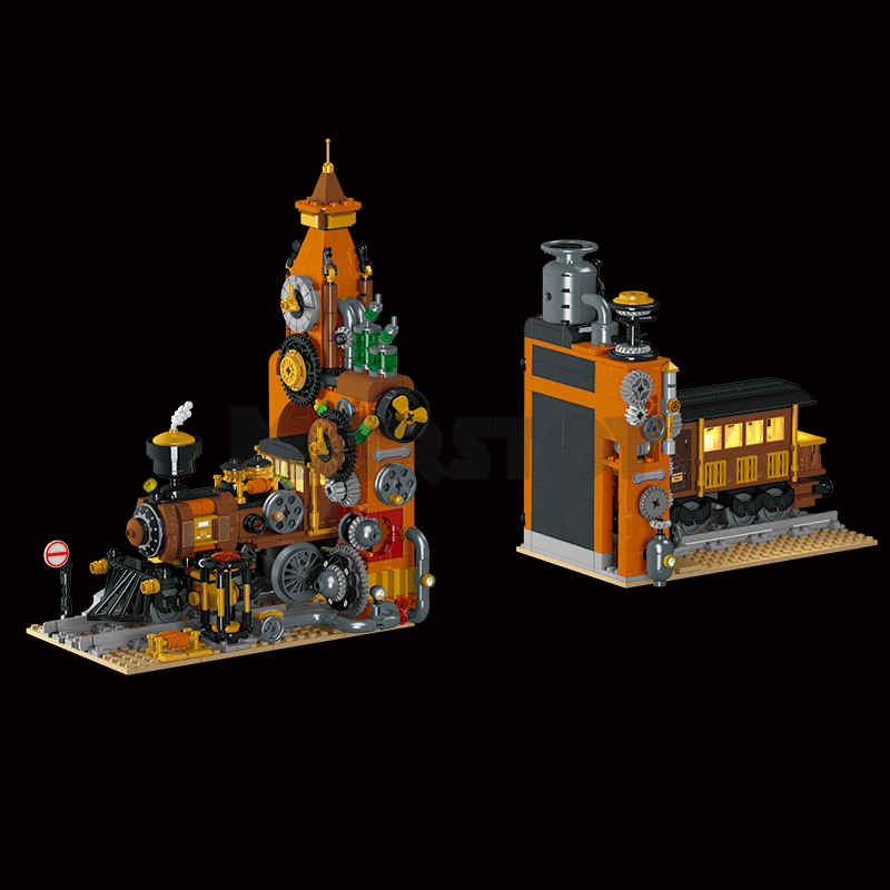 The Steampunk Train Bookend-marstoy