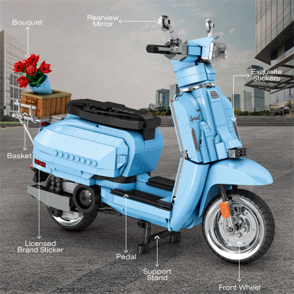 The Retro Scooter Blue-marstoy