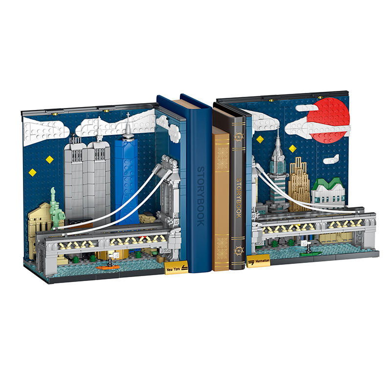 The Manhattan Skyline Bookends-marstoy