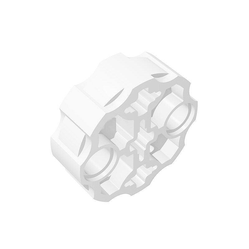 Technic Axle Connector Block Round with 2 Pin Holes and 3 Axle Holes-marstoy