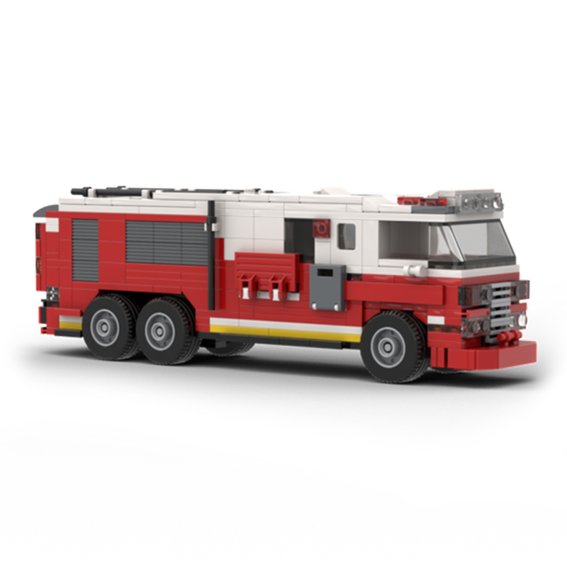 Moc The Firetruck Rescue Squad Style-marstoy