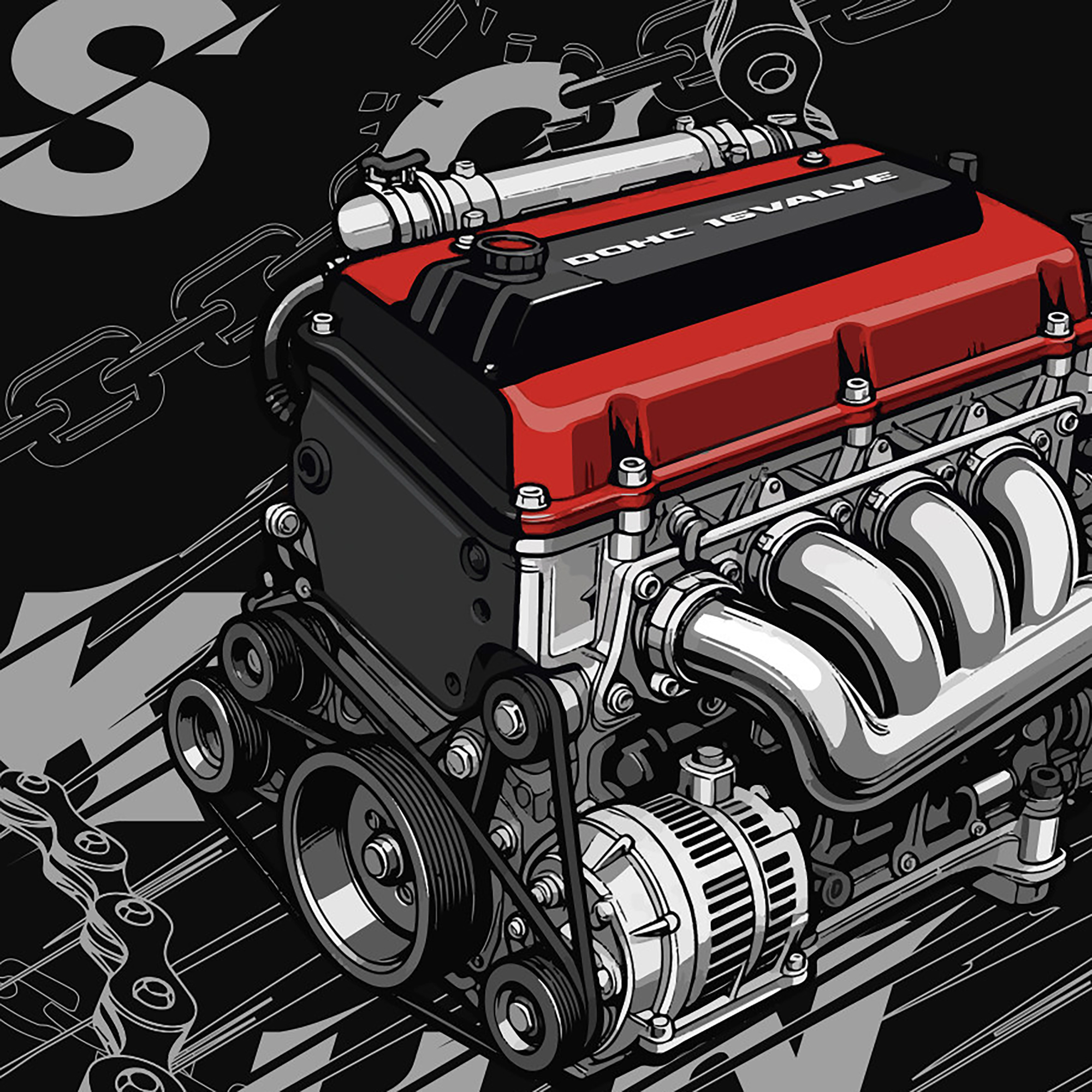 The 4G63 Engine without Motor