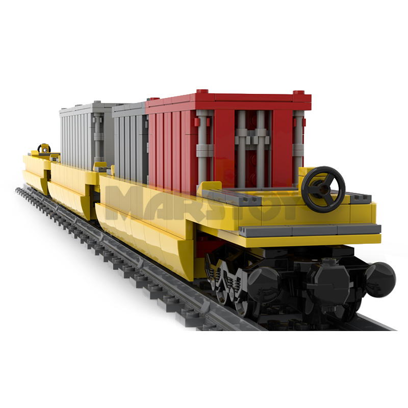 Moc The TTX Well Cars + Containers-marstoy
