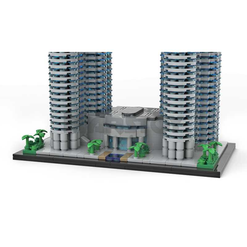 Moc The Petronas Towers 1:800 Scale-marstoy