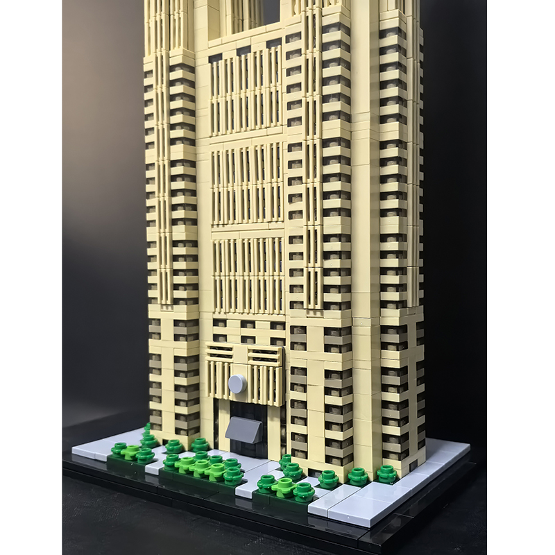 Moc The Tokyo Metropolitan Government Building 1:800 Scale (Tochō)-marstoy