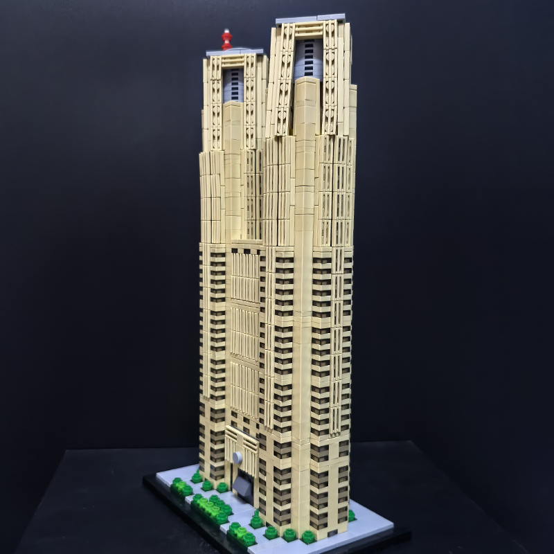 Moc The Tokyo Metropolitan Government Building 1:800 Scale (Tochō)-marstoy