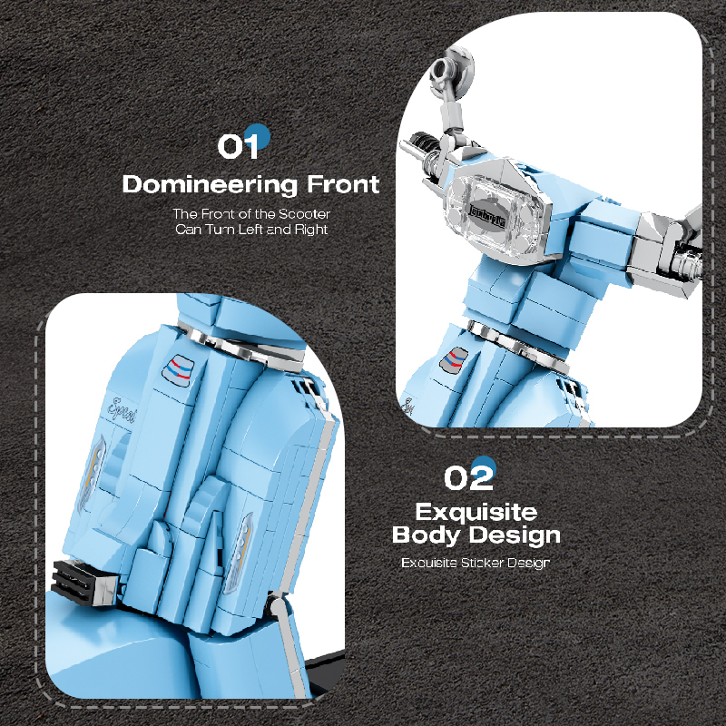 The Retro Scooter Blue-marstoy