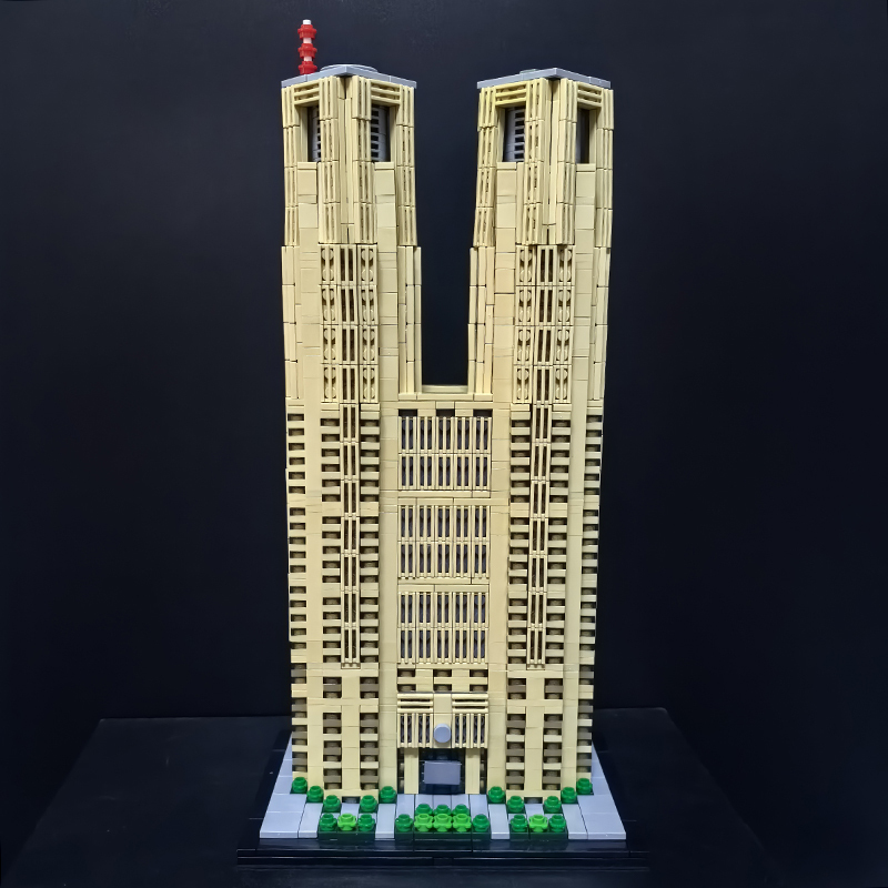 Moc The Tokyo Metropolitan Government Building 1:800 Scale (Tochō)-marstoy