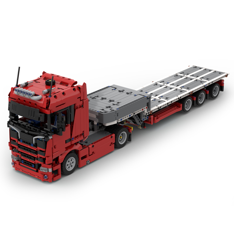 Moc The Scania truck and steering trailer-marstoy