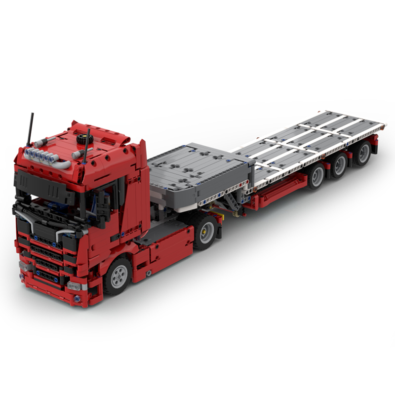Moc The Scania truck and steering trailer-marstoy