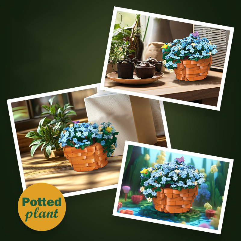 The Blue Flower Potted Plant-marstoy