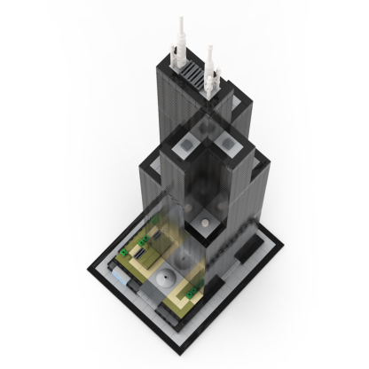 Moc The Willis Tower (Sears Tower) 1:800 Scale-marstoy
