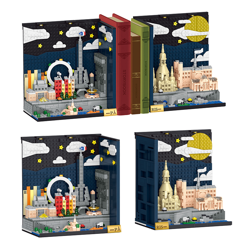 The Paris Skyline Bookends-marstoy
